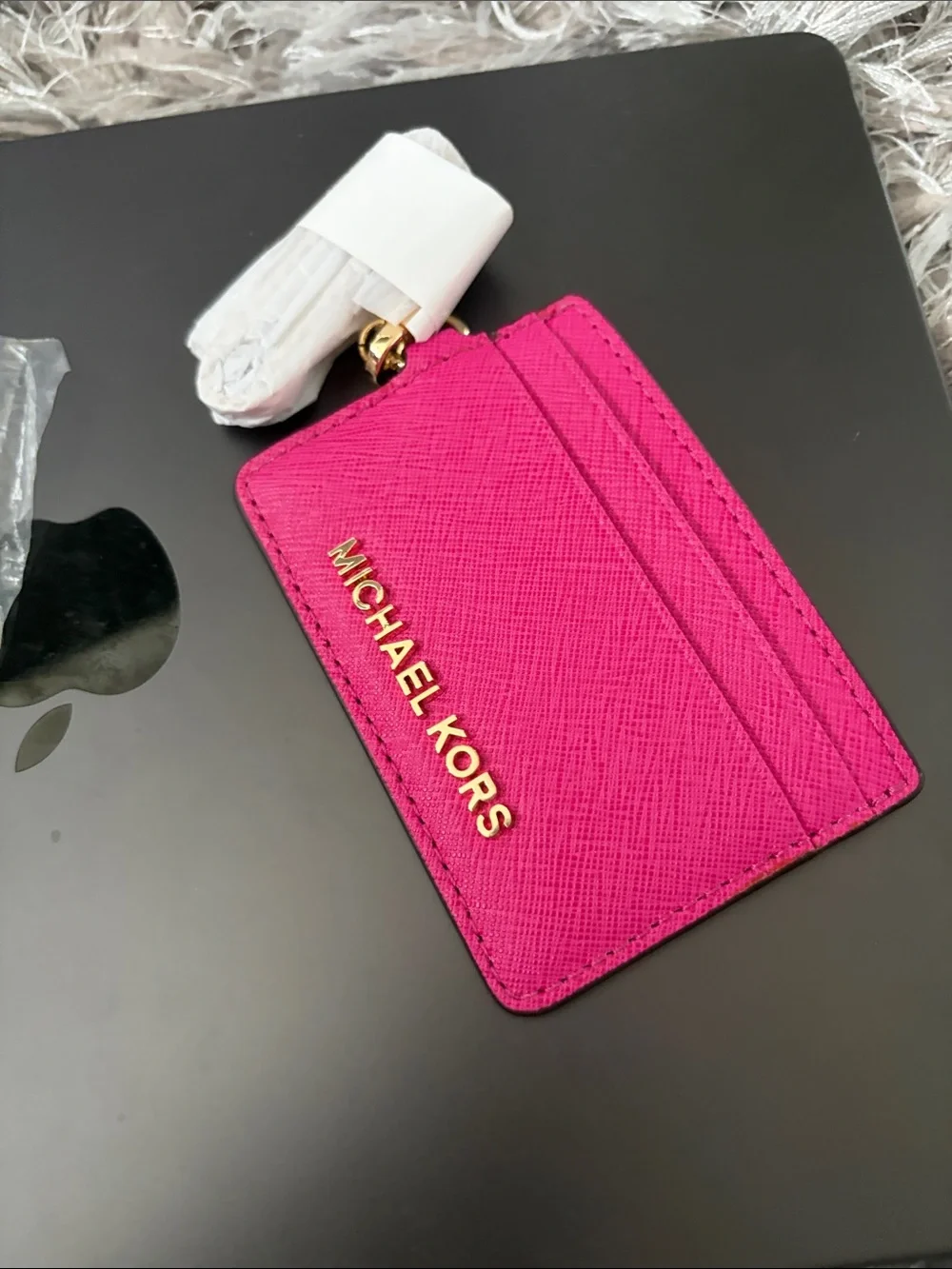 Michael Kors Raspberry Jet Set Travel Card Case
